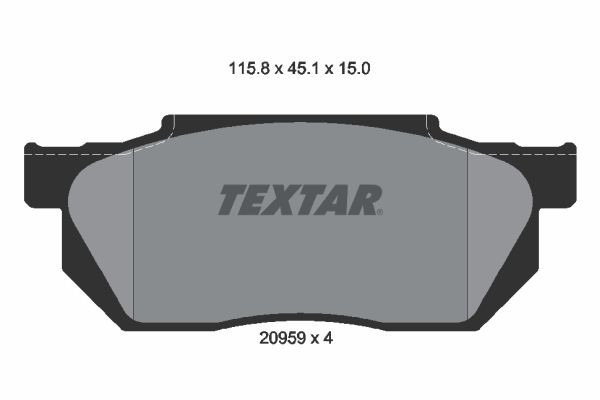 TEXTAR 2095901: Piduriklotsid