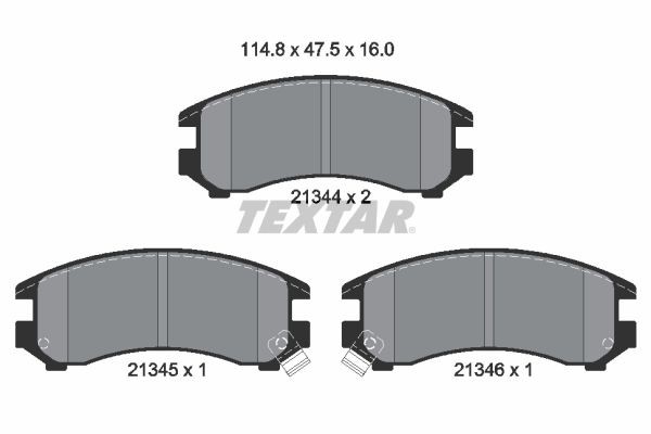 TEXTAR 2134401: Piduriklotsid
