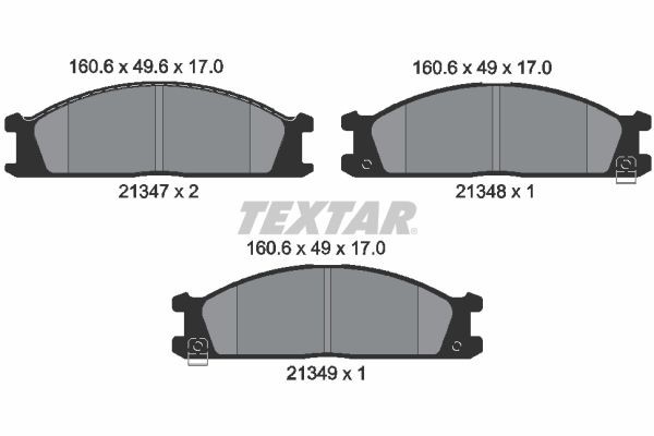 TEXTAR 2134702: Piduriklotsid