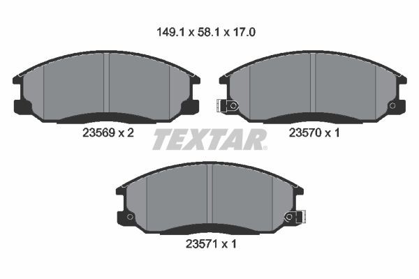 TEXTAR 2356901: Piduriklotsid
