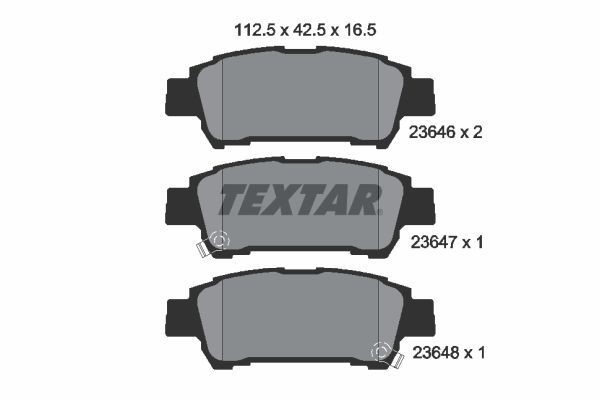 TEXTAR 2364601: Piduriklotsid