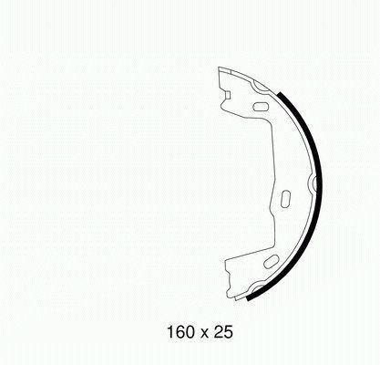 TEXTAR 2610501: Set saboti frana, frana de mana fara accesorii, fara maneta frana de mana