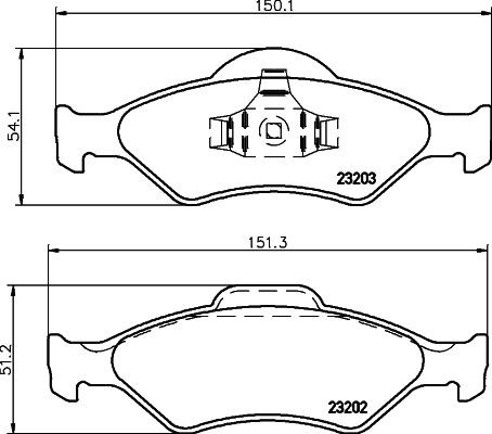 TEXTAR 2320201: Piduriklotsid