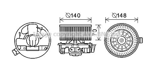 PRASCO DA8010: Elektrimootor, salongiventilaator