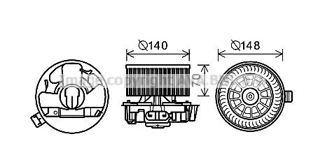 PRASCO DN8383: Electromotor, ventilatie interioara