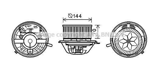 PRASCO MS8608: Electromotor, ventilatie interioara