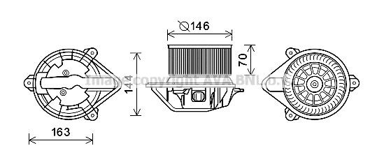 PRASCO RT8577: Electromotor, ventilatie interioara
