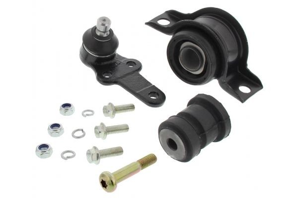 MAPCO 53262: Kit de reparație brate Axa fata stanga, Axa fata dreapta, partea de jos, cu articulatie de sarcina/ghidare, cu set suruburi de siguranta, cu bucsa de cauciuc