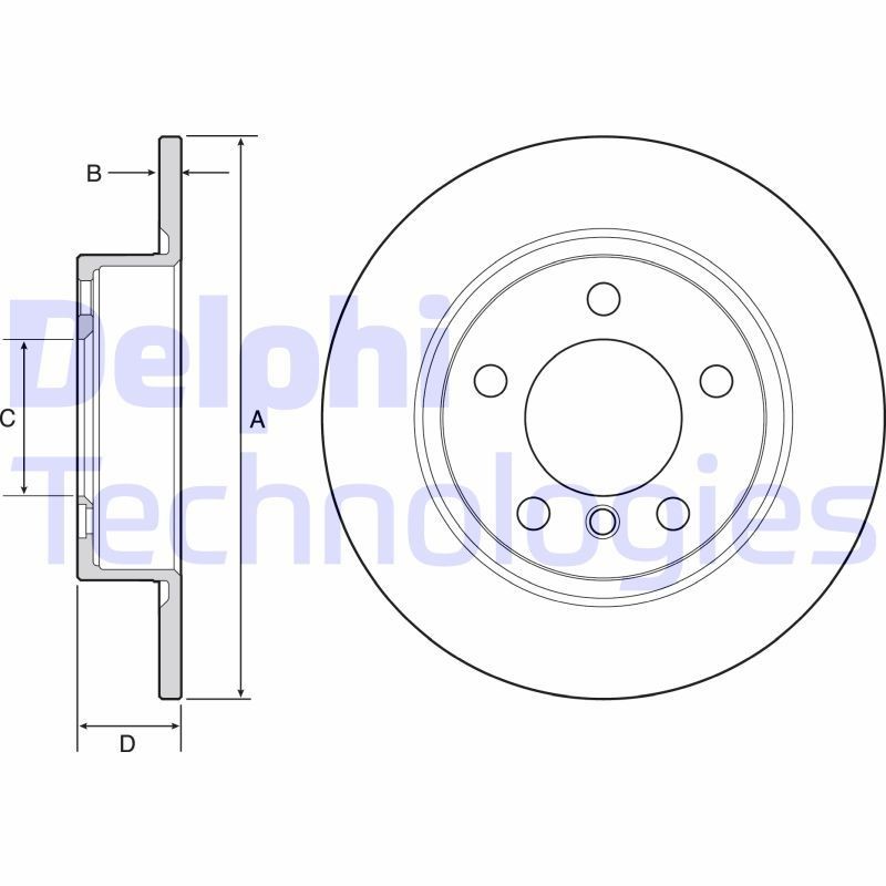 DELPHI BG4561: Piduriketas Ø: 280mm, täis, Ø: 280mm