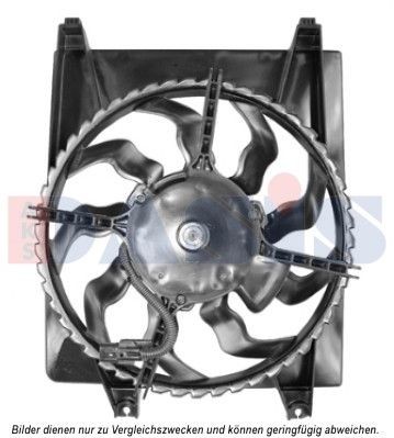 AKS DASIS 568050N: Motoventilateur 360mm, avec cadre du ventilateur de radiateur (encadrement)