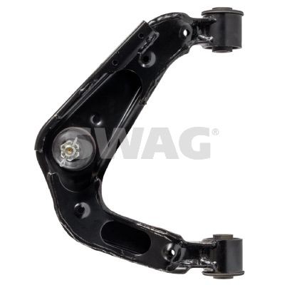 SWAG 82 94 2632: Brat, suspensie roata Axa fata stanga, deasupra, tabla de otel, cu lagăre din cauciuc, cu articulatie de sarcina/ghidare