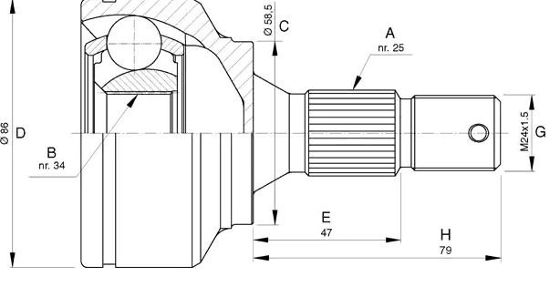 LPR KPG776: Set articulatie, planetara