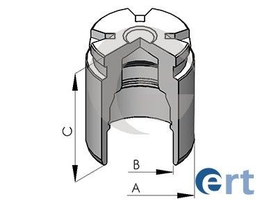 ERT 150578-C: Piston, etrier frana puntea spate