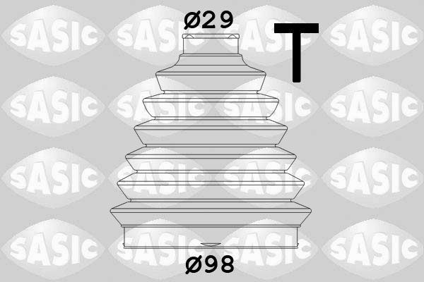 SASIC 2933983: Kaitsekummikomplekt, veovõll rattapool, Termoplast