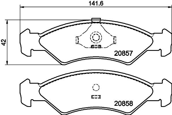 MINTEX MDB1225: Piduriklotsid