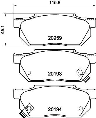 MINTEX MDB1243: Piduriklotsid