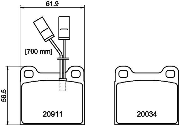 MINTEX MDB1274: Piduriklotsid