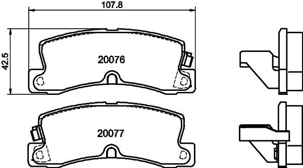 MINTEX MDB1326: Piduriklotsid