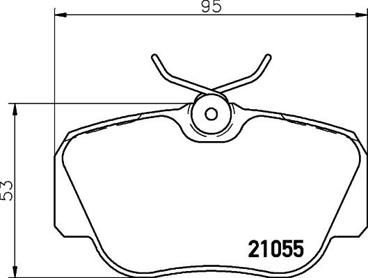 MINTEX MDB1402: Piduriklotsid koos pidurisadula kruvidega