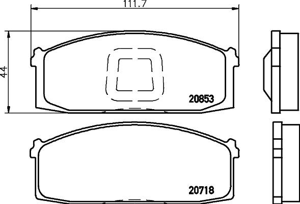 MINTEX MDB1605: Piduriklotsid