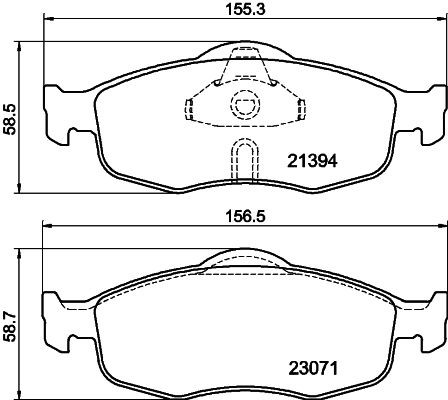 MINTEX MDB1620: Piduriklotsid