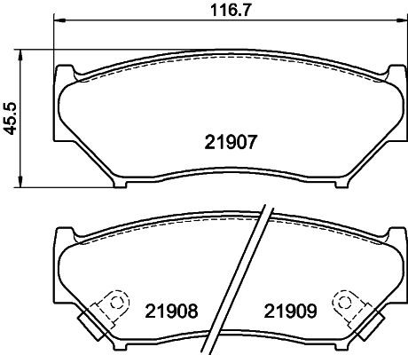 MINTEX MDB1690: Piduriklotsid