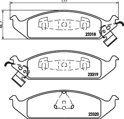 MINTEX MDB1784: Piduriklotsid