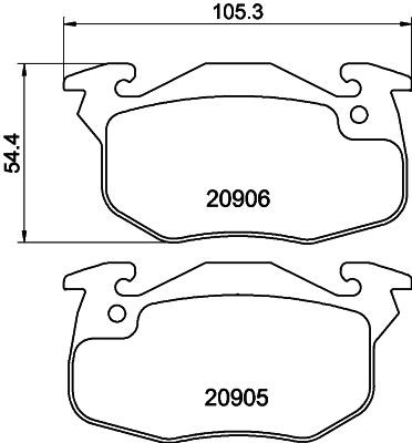 MINTEX MDB1807: Piduriklotsid