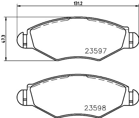 MINTEX MDB2131: Piduriklotsid koos lisadega, koos pidurisadula kruvidega