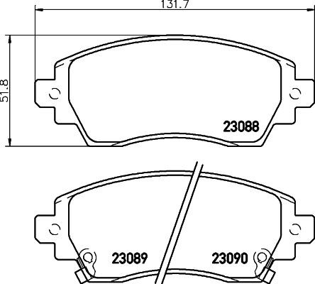 MINTEX MDB2173: Piduriklotsid