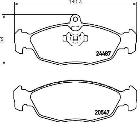 MINTEX MDB2243: Piduriklotsid