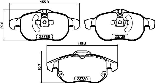 MINTEX MDB2262: Piduriklotsid