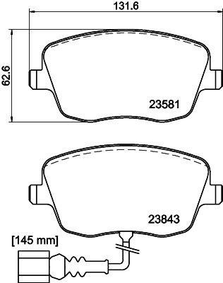 MINTEX MDB2538: Piduriklotsid koos lisadega, koos pidurisadula kruvidega