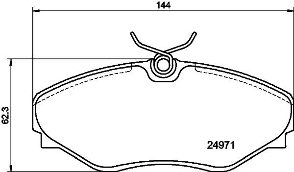 MINTEX MDB2564: Piduriklotsid koos pidurisadula kruvidega