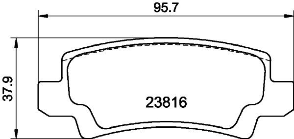 MINTEX MDB2596: Piduriklotsid koos lisadega