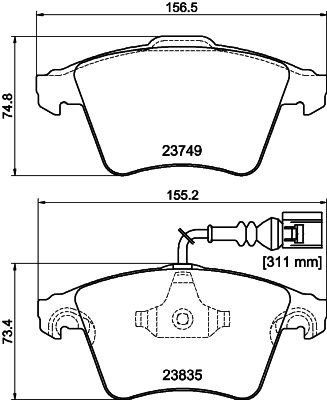 MINTEX MDB2745: Piduriklotsid
