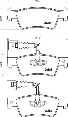 MINTEX MDB2822: Piduriklotsid