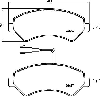 MINTEX MDB2848: Piduriklotsid koos lisadega, koos pidurisadula kruvidega
