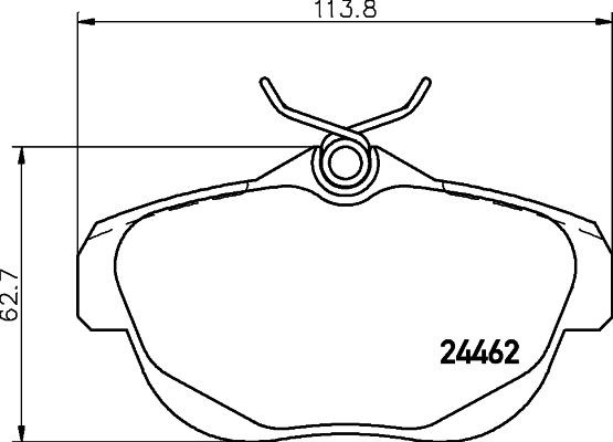 MINTEX MDB2858: Piduriklotsid koos lisadega, koos pidurisadula kruvidega