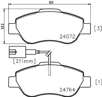 MINTEX MDB3019: Piduriklotsid koos pidurisadula kruvidega
