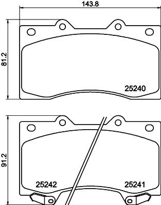MINTEX MDB3144: Piduriklotsid