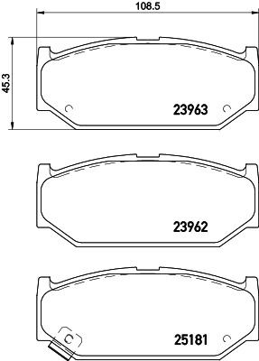 MINTEX MDB3149: Piduriklotsid