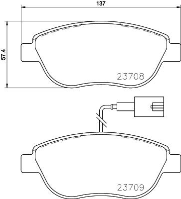 MINTEX MDB3155: Piduriklotsid koos pidurisadula kruvidega