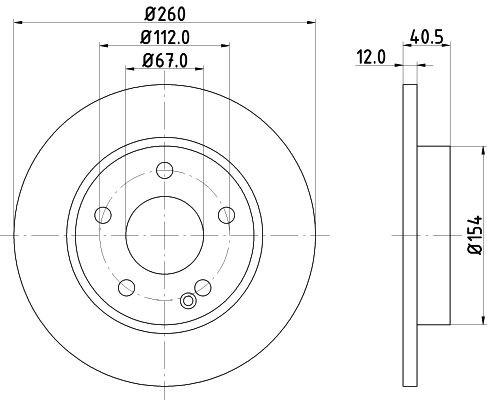 MINTEX MDC1034: Piduriketas Ø: 260mm, täis, Ø: 260mm, ilma rattakeskmeta, ilma rattalaagrita, ilma rattakinnituspoltideta