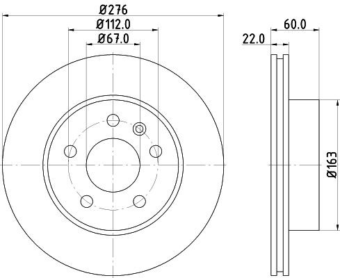 MINTEX MDC1038: Piduriketas Ø: 276mm, sisemine õhutus, Ø: 276mm, ilma rattakeskmeta, ilma rattalaagrita, ilma rattakinnituspoltideta
