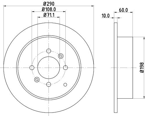 MINTEX MDC1063: Piduriketas Ø: 290mm, täis, Ø: 290mm, ilma rattakeskmeta, ilma rattalaagrita, ilma rattakinnituspoltideta