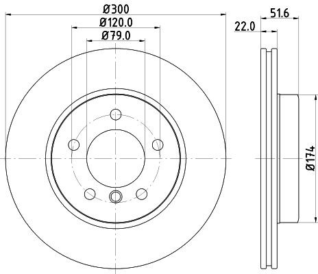 MINTEX MDC1383: Piduriketas Ø: 300mm, sisemine õhutus, Ø: 300mm, ilma rattakeskmeta, ilma rattalaagrita, ilma rattakinnituspoltideta