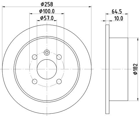 MINTEX MDC1389: Piduriketas Ø: 258mm, täis, Ø: 258mm, ilma rattakeskmeta, ilma rattalaagrita, ilma rattakinnituspoltideta