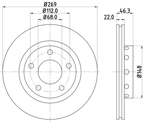 MINTEX MDC1420: Piduriketas Ø: 269mm, välisõhutus, Ø: 269mm, ilma rattakeskmeta, ilma rattalaagrita, ilma rattakinnituspoltideta