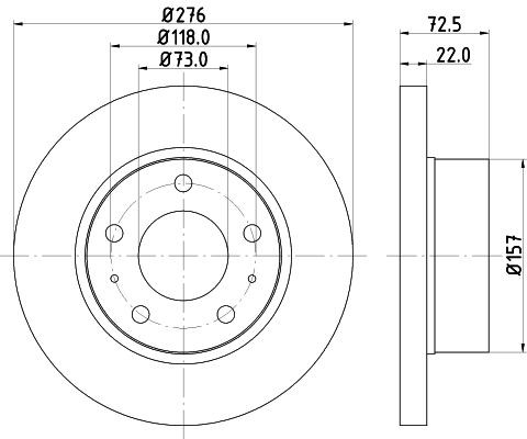 MINTEX MDC1438: Piduriketas Ø: 276mm, täis, Ø: 276mm, ilma rattakeskmeta, ilma rattalaagrita, ilma rattakinnituspoltideta